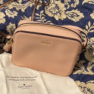 Kate spade light pink crossbody leather purse